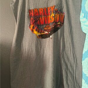 Sleeveless Harley Davidson shirt from the Bahamas.